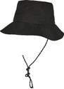 Urban Classics Шапка идиотка с връзка в черен цвят Adjustable Flexfit Bucket Hat