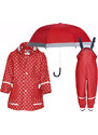 Playshoes Германия Детски дъждобран, гащеризон и чадър Red