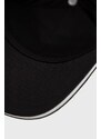 Памучна шапка Emporio Armani в черно с апликация 627920 CC990