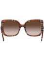 Слънчеви очила Burberry CAROLL дамски в кафяво 0BE4323
