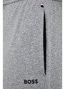 Долнище на пижама BOSS мъжко в сиво с апликация 50469538