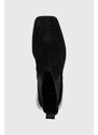 Велурени боти челси Vagabond Shoemakers Blanca в черно с висок ток