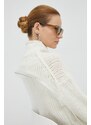 Вълнен пуловер By Malene Birger Amin дамски в бежово от топла материя с ниско поло