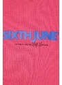Суичър Sixth June в розово с качулка с изчистен дизайн