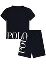 Детска пижама Polo Ralph Lauren в тъмносиньо с принт