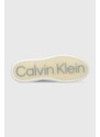 Кожени маратонки Calvin Klein LOW TOP LACE UP LTH в черно HM0HM01016