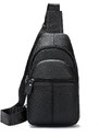 DELIS Мъжка чанта Davon GT1983, естествена кожа, черна