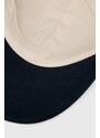 Памучна шапка с козирка Tommy Hilfiger в тъмносиньо с десен