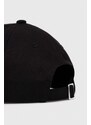 Памучна шапка с козирка BOSS в черно с принт
