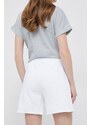 Къс панталон Blauer в бяло с изчистен дизайн с висока талия