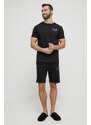 Памучна тениска Tommy Hilfiger в черно с принт UM0UM02916