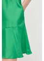 Рокля Red Valentino в зелено къс модел разкроен модел