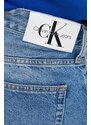 Дънкови къси панталони Calvin Klein Jeans в синьо
