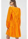 Рокля Gestuz HeslaGZ в оранжево къс модел с уголемена кройка