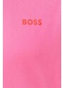 Суичър BOSS в розово с качулка с принт