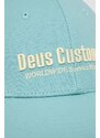 Памучна шапка с козирка Deus Ex Machina в тюркоазено с апликация