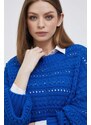 Пуловер Tommy Hilfiger дамски в синьо