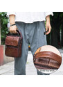 DELIS Мъжка чанта за рамо, Conrad GT2059, естествена кожа, тъмнокафява