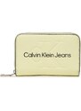 Малък дамски портфейл Calvin Klein Jeans Sculpted Med Zip Around Mono K60K607229 ZCW