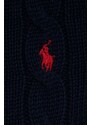 Памучна жилетка Polo Ralph Lauren в тъмносиньо от лека материя 211906814