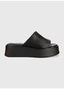 Кожени чехли Vagabond Shoemakers Courtney в черно с платформа 5334-601-92