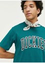 Памучна тениска Dickies в зелено с принт