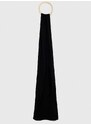 Вълнен шал Armani Exchange в черно с изчистен дизайн