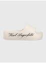 Чехли Karl Lagerfeld KOBO II в бежово с платформа KL86000