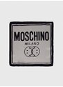 Копринено джобно каре Moschino x Smiley в сиво