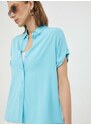 Samsoe Samsoe Риза Samsoe MAJAN дамска в синьо със стандартна кройка с класическа яка F19123672