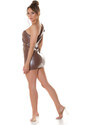 KouCla кожена рокля с едно рамо с колан 0000K14739Br-bg