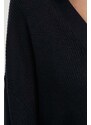 Пуловер с коприна Tommy Hilfiger в тъмносиньо от лека материя