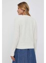 Пуловер с вълна Calvin Klein дамски в бежово от топла материя