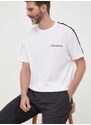 Памучна тениска Armani Exchange в бяло с апликация