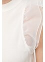 Блуза Karl Lagerfeld в бежово с изчистен дизайн