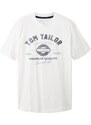 TOM TAILOR Тениска морскосиньо / светлосиньо / бяло