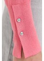 Пуловер Guess GENA дамски в розово от лека материя W2YR31 Z2V62
