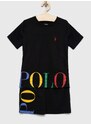 Детска пижама Polo Ralph Lauren в черно с принт