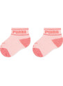 Комплект 2 чифта дълги чорапи детски Puma Baby Wording Sock 2P 935479 Pink 02