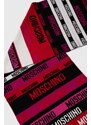 Вълнен шал Moschino в лилаво с десен