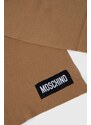 Кашмирен шал Moschino в кафяво с меланжов десен