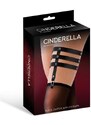 Cinderella Garter With 3 Straps Vegan Leather CR-922-bg