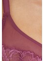 Сутиен Chantelle в лилаво от полупрозрачна материя с изчистен дизайн