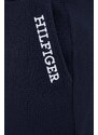 Памучно долнище на пижама Tommy Hilfiger в тъмносиньо с изчистен дизайн UM0UM03097
