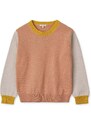 Детски памучен пуловер Liewood в оранжево от лека материя