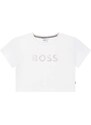 Детска тениска BOSS в бяло