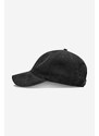 Джинсова шапка с козирка Wood Wood Low profile corduroy cap в черно с изчистен дизайн 12130810.9016