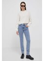 Вълнен пуловер Calvin Klein Jeans дамски в бежово