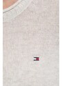Вълнен пуловер Tommy Hilfiger дамски в бежово от лека материя WW0WW40264