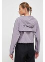Ветровка Calvin Klein Performance в лилаво преходен модел с уголемена кройка